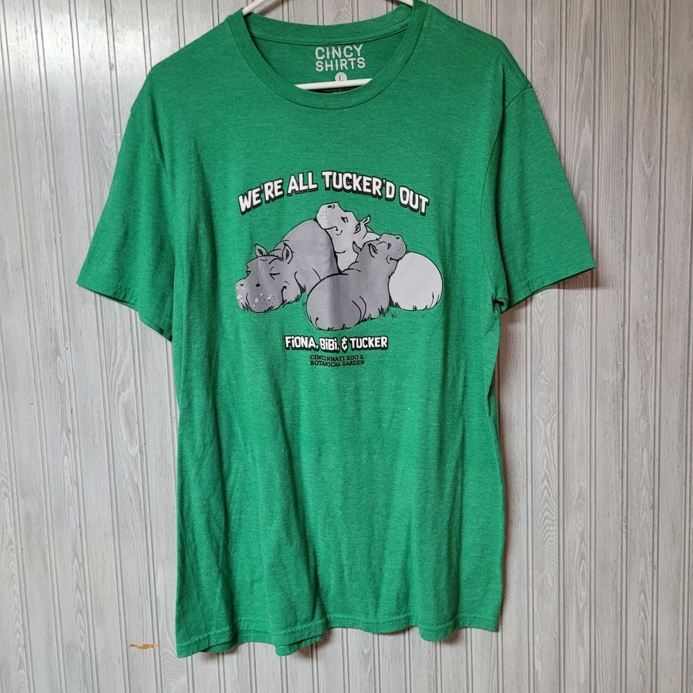 Cincy Shirts Cincinnati Zoo Fiona Tucker and Bibi Tee Shirt Size L